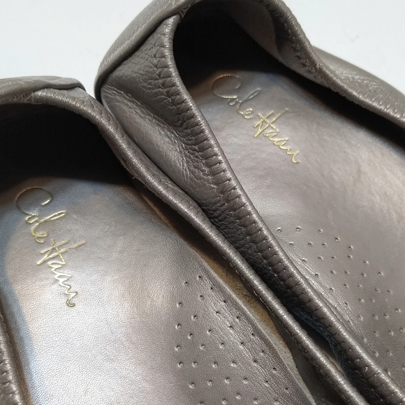 Cole Haan Nike Air "Candyce" loafers, pewter, 6B. Silver flats. - Picture 8 of 11
